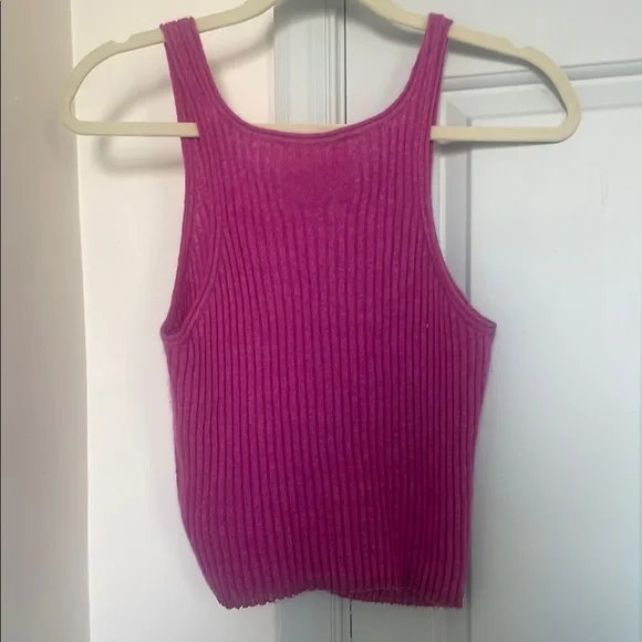 Guest in Residence - Ribbed Tank Top - Medium - Fuscia - Picture 6 of 12